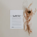 Minimalistkort för enkla hakparenteser vykort<br><div class="desc">Dessa minimalistiska kalligrafikort med enkel haklista är perfekten för en enkel bröllopsmottagning eller -möhippa. Den enkla och elegant designen har skript av typen klassisk och finare i svartvitt. Ändra ordalydelsen till kostym vid alla livshändelser. Bucketlistskylten säljs separat.</div>