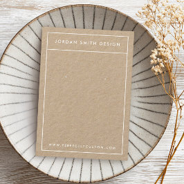 Minimalistkort för enkla pappra öronkort i gräns visitkort