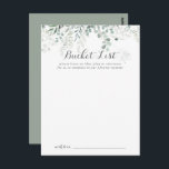 Minimalistkort för Eukalyptus Bröllop-bucket Vykort<br><div class="desc">Dessa minimalistiska eucalyptus bröllop-bocketkort är perfekten för en rustisk bröllopsmottagning eller möhippa. Utformningen har grönt eucalyptus löv för vattenfärgsfärgers elegant. Ändra ordalydelsen till kostym vid alla livshändelser. Bucketlistskylten säljs separat.</div>