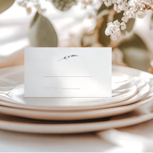 Minimalistkort för lavender Stem Bröllop Placeringskort