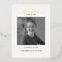 Minimalistkort för studenten-fotoannonsering