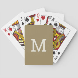 Minimalistkort Khaki Taupe Monogram Casinokort