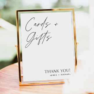 Minimalistkort och presentkort | Gift Bord Poster