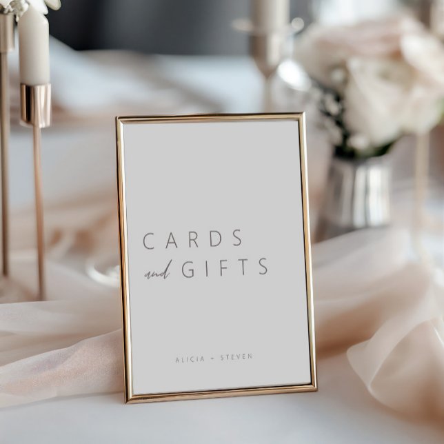 Minimalistkort och presentkort inbjudningar (Minimalist Calligraphy Cards and Gifts Sign)
