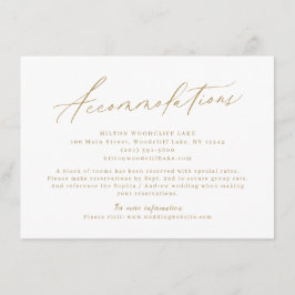 Minimalistlogi för moderna skript i guld tilläggskort