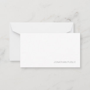 Minimalistmall för anpassningsbar Modern Monogram Anteckningskort