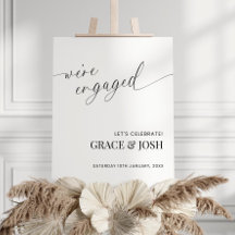 Minimalistmall för signering av förlovningsfest, E