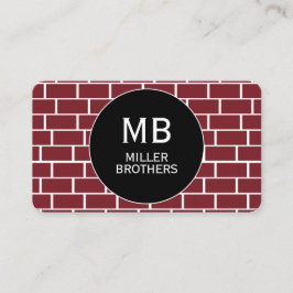 Minimalistmall för tegelskiktsmallar för murverk visitkort