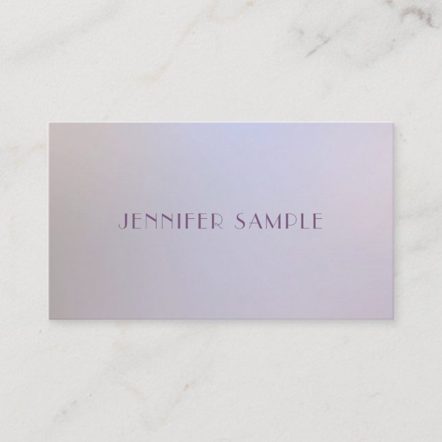 Minimalistmall för trendig Modern Elegant Färg Visitkort (Framsida)