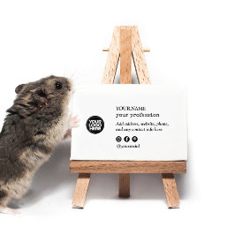 Minimalistmedieikoner för anpassningsbar Logotyp S Visitkort