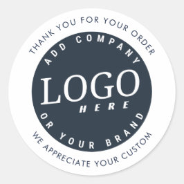 Minimalistmodernt företag för Logotyp Runt Klistermärke