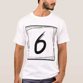 Minimalistnummer 6 t shirt