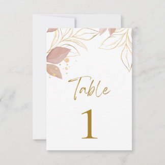 Minimalistnummerkort för Beige Tack Kort