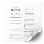Minimalistprogram för svartvit daglig planering anteckningsblock<br><div class="desc">Ordna din dag med det här anteckningsblocket för att göra-lista med svart och vitt dagligt program. Idealisk för att vara produktiv med ett minimalistiskt drag.</div>
