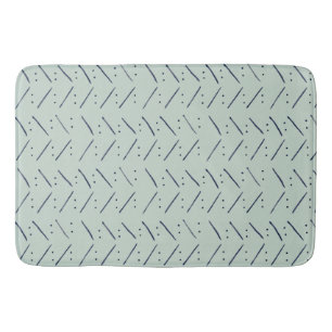 Minimalistpunkter på streckindigo Sage Mönster Badrumsmatta