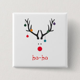 Minimalistrenar på vit ho-ho knapp