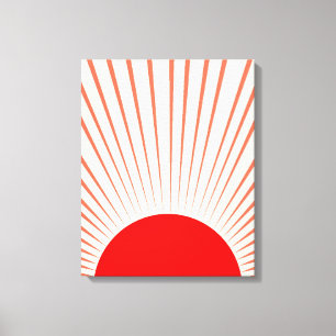 Minimaliströdor Sol och Sol Canvastryck