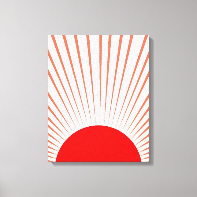 Minimaliströdor Sol och Sol Canvastryck (Framsida)