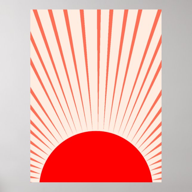 Minimaliströdor Sol och Sol Poster (Framsidan)