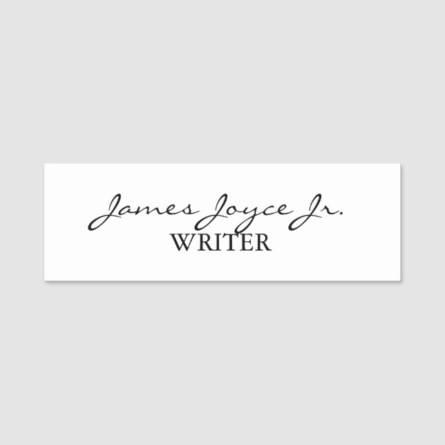 Minimalistskript för modern handskriven Snyggt Namnbricka (Framsida)