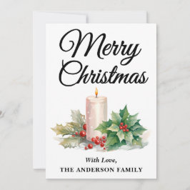 Minimalistskript God jul Black & White Julkort