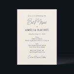 Minimalistskript Ivory Cream Modern Bat mitzvah Inbjudningar<br><div class="desc">Anpassningsbar - minimalistisk skript - modern Bat mitzvah inbjudan till Cream i Elfenbenskusten</div>