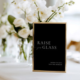 Minimalistskylt för svart och vitt Bröllop Pub Inbjudningar