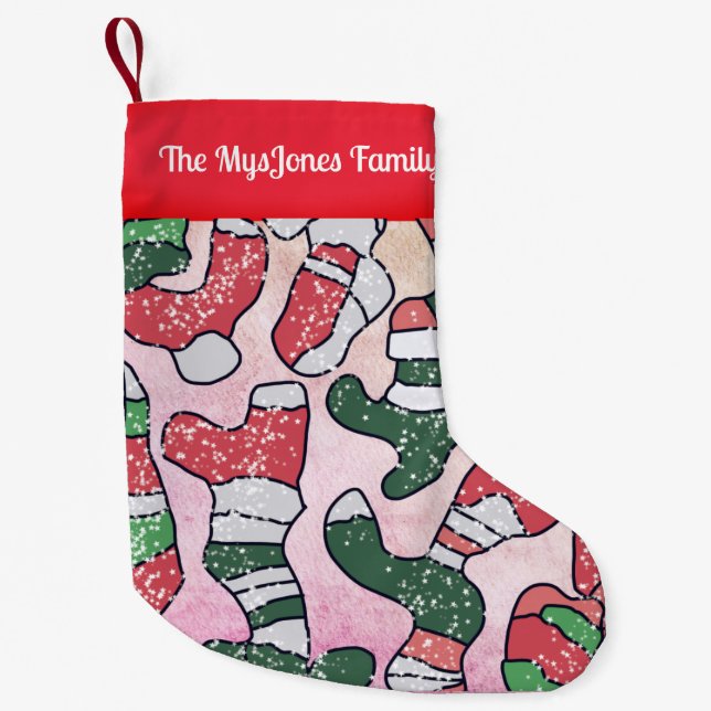 Minimalistsocklar i Helgdag i Färg Liten Julstrumpa (Framsidan)