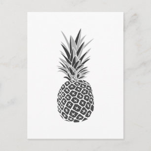 Minimalistsvart & vitananas vykort