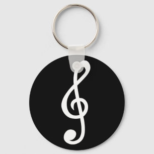 Minimalistsymbol för enkel Musik noter Nyckelring