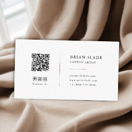 Minimalisttatuerare för medieikon för QR-kod Socia Visitkort