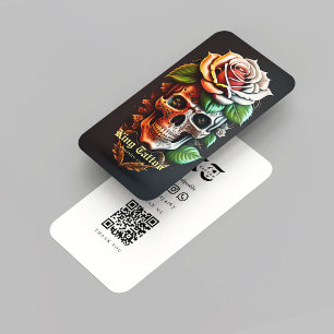 Minimalisttatuerare Qr-kod Visitkort