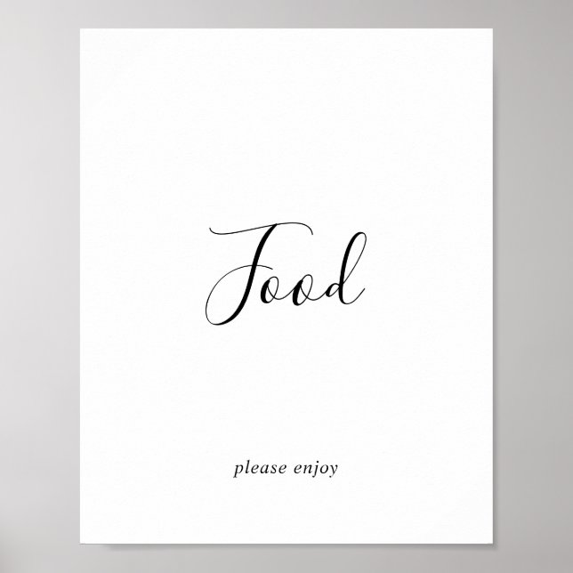 Minimalisttecken för Food Bord Poster (Framsidan)