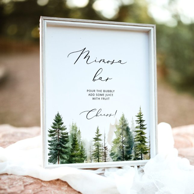 Minimalisttecken för gräs träd mimosa pub poster (Skapare uppladdad)