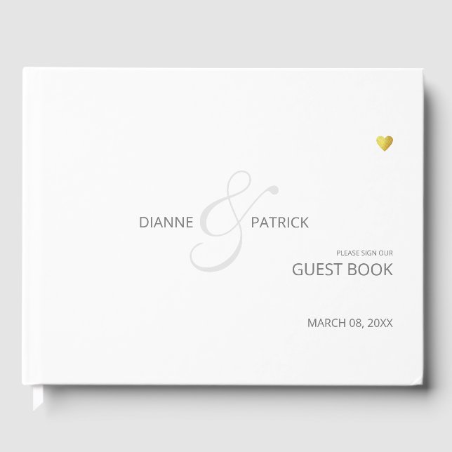minimalisttecken i bröllop gästböcker (Framsida)
