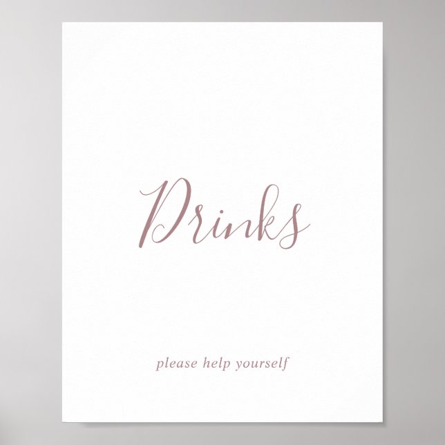 Minimalisttecknet Ro Guld Drinks Poster (Framsidan)
