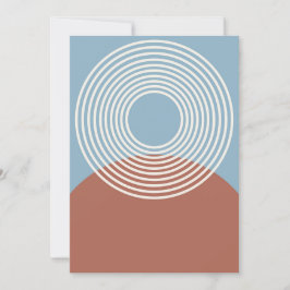 Minimalistteckningar i abstrakt Zen Julkort