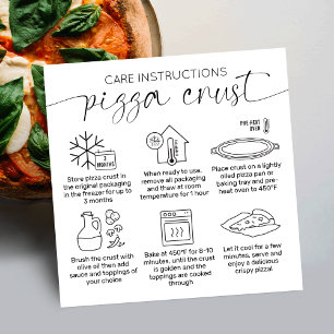 Minimalistvårdskort för Pizza Crust Bakery Fyrkantigt Visitkort