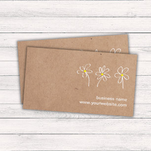 Minimalistvita blommor Landcape Garden  Visitkort