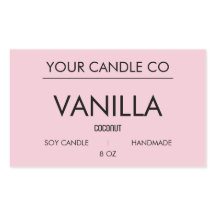 MinimalPinkRectangle Ljusljusstickare–VaniljSoyLju