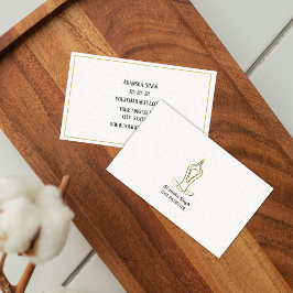 Minimalt Affärskort för Yoga Instructor Visitkort