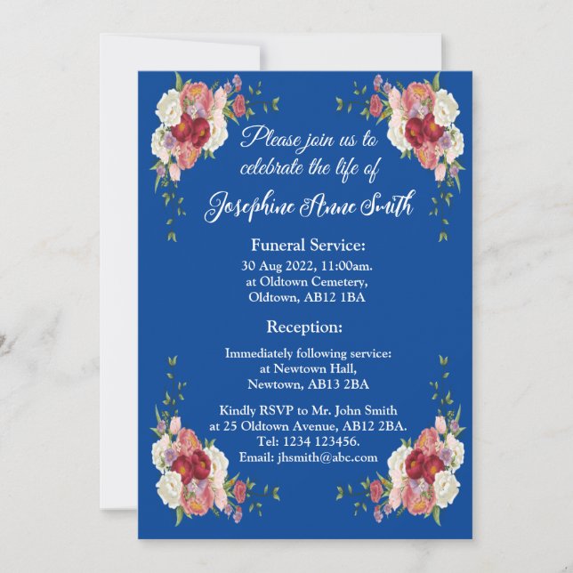 Minimalt anpassade-kort för vanlig inbjudan (Framsida)