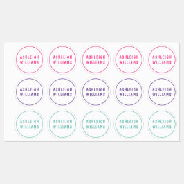 Minimalt anpassat personligt flicknamnset klistermärke