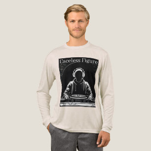 Minimalt ansiktslöst DJ-logotyp (Enkel Linje Vekto T Shirt