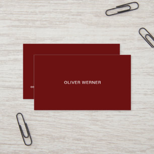 Minimalt antal minimalistiska Eleganter Vin-Red Visitkort