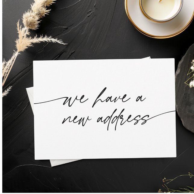 Minimalt är att vi har ett Nytt adress Elegant-skr Meddelande (Skapare uppladdad)