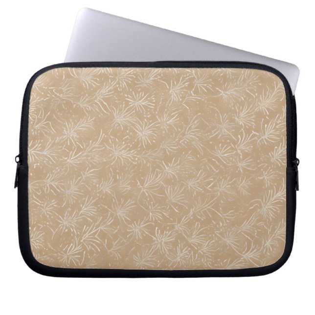 Minimalt Batik Blommönster Laptop Fodral (Framsidan)