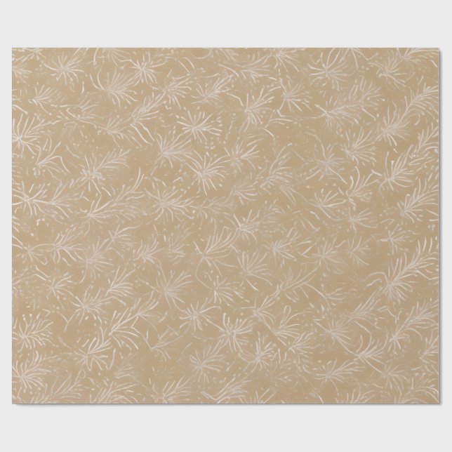 Minimalt Batik Blommönster Presentpapper (Platt)