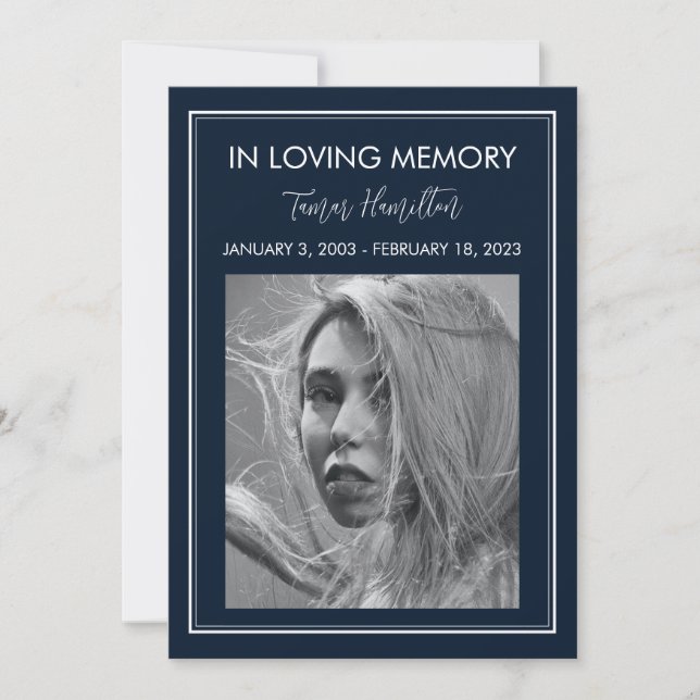 Minimalt begravningsprogram för flottan i Gräns Inbjudningar (Framsida)