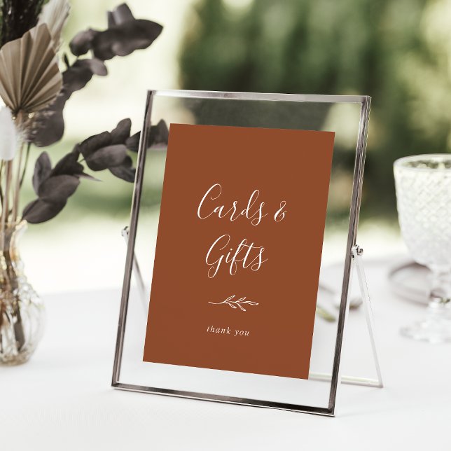 Minimalt blad | Terrakotta kort och presenter Poster (Skapare uppladdad)